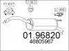 Kipufogdob, hts, Fiat Stilo, 1.4-1.9, 2001-2007