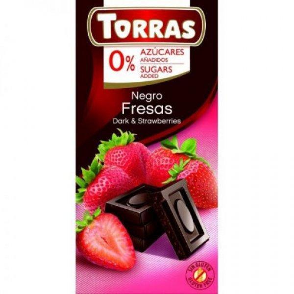 TORRAS HOZZÁADOTT CUKOR NÉLKÜL ÉTCSOKOLÁDÉ EPRES 75G