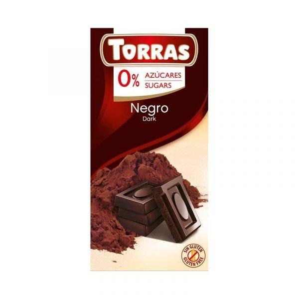 TORRAS HOZZÁADOTT CUKOR NÉLKÜL ÉTCSOKOLÁDÉ 72% 75G