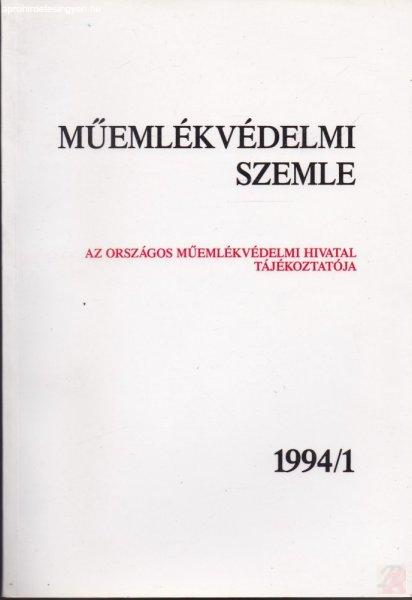 MŰEMLÉKVÉDELMI SZEMLE 1994/1