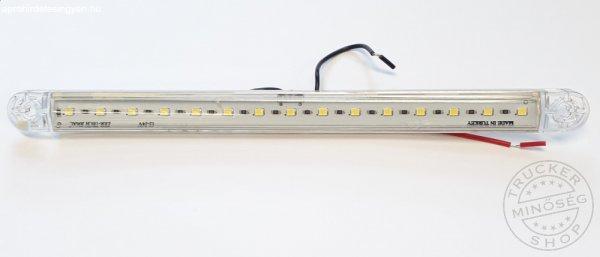 LED helyzetjelző lámpa 12/24V (240x18) fehér FUTÓFÉNNYEL