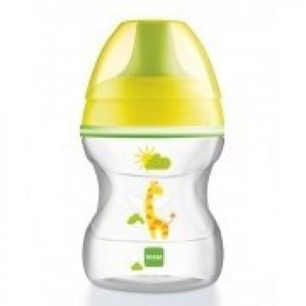 MAM Learn to drink cup - ivástanuló pohár 190 ml 6+ - sárga/zöld bárányka