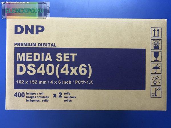 DNP DS40 10 x 15cm ( 4" x 6" ) 2 x 400 Media Set 