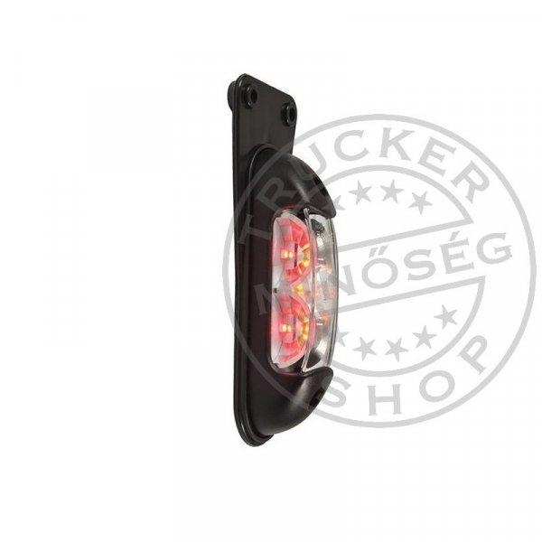 Szélességjelző lámpa 12/24V (New) LED piros-fehér-sárga+tartó