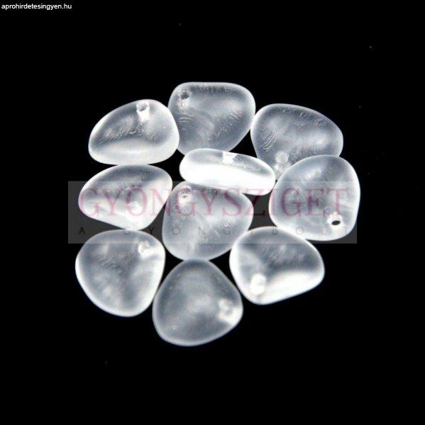 Préselt rózsaszirom gyöngy - Rose Petal - matt kristály -8x7mm