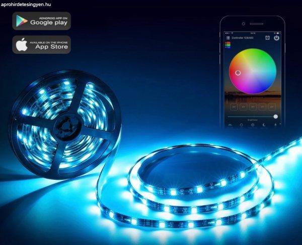 5m RGB Asztali RGB Háttérvilágítás Szett WIFIS Telefonos Irányítással