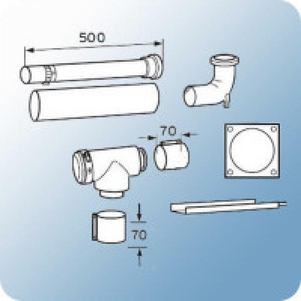 Saunier Duval kondenzációs SDC kéményaknás bekötő szett 80/125mm