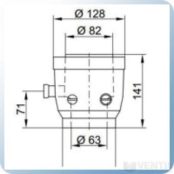 Viessmann 60/100 => 80/125 turbó indító idom 7198586