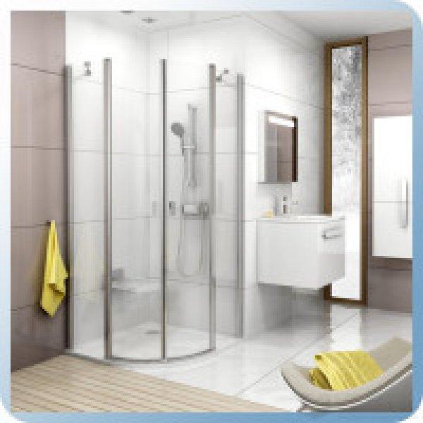 Ravak Chrome CSKK4-80 fehér + Transparent zuhanykabin