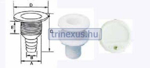Vízkivezető menetes ellendarabbal műag 84 mm EVA