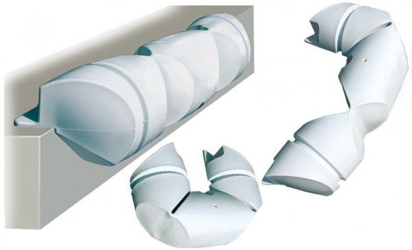 Dockfender peremes hajlítható 100x20 cm fehér GFN