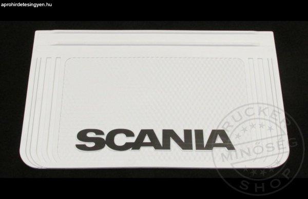 Fehér sárfogó gumi befűzős SCANIA (64X40cm)