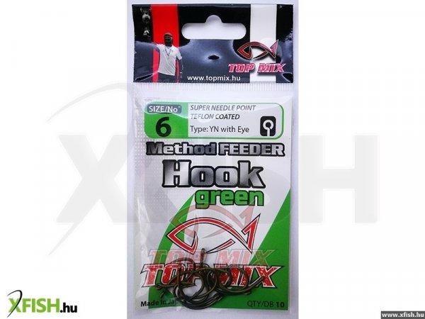 Top Mix Method Feeder Horog #8, Zöld/Green