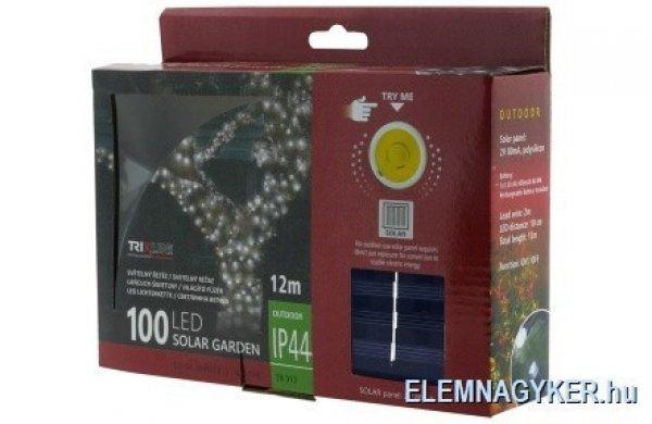 TRIXLINE karácsonyi fényfüzér TR318 SOLAR 100 LED 12
méter,színes,kültéri