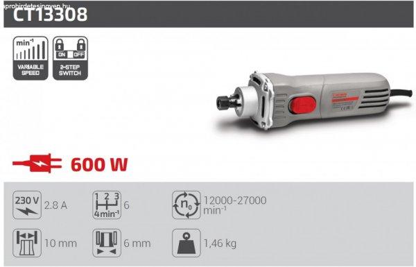 Crown Egyenes csiszoló 600W 12000-27000 fordulat