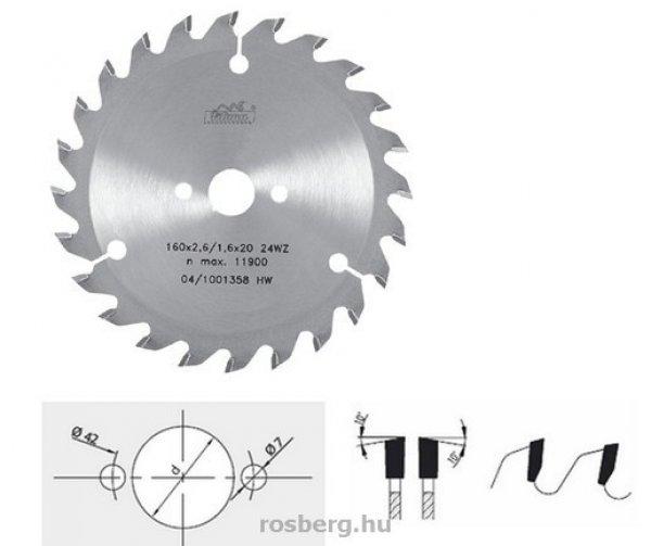 Pilana körfűrészlap kézi körf.ghez 150 x 20 2,6/1,6 Z40 (5391 WZ)