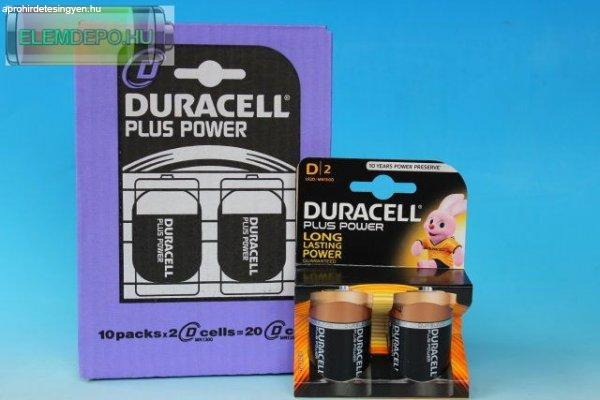 Duracell Plus Power MN1300 LR20 D Góliát NEW +100% Extra Life B2 ( 1db elem )
