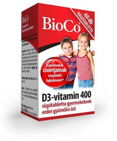 BioCo D3 vitamin 400 rágótabletta gyerekeknek (60 db)