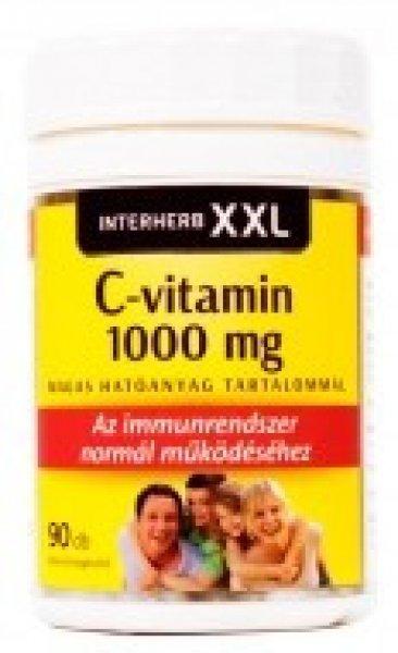 Interherb XXL C-vitamin Retard1000 mg +Cink +Bioflavonoidok (90 db)