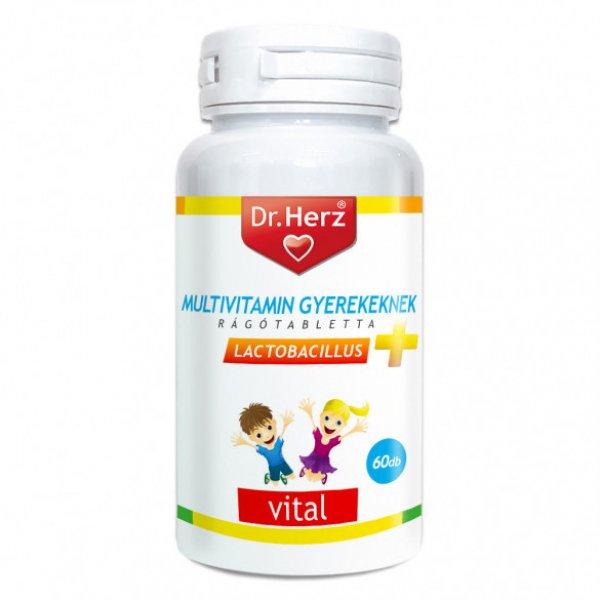 Dr. Herz Multivitamin + D3 vitamin Gyerekeknek (60 db)