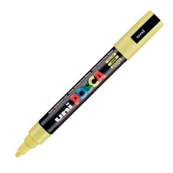 Dekormarker Uni Posca PC-5M 1.8-2.5 mm, kúpos, sárga (2)