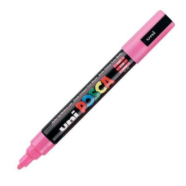 Dekormarker Uni Posca PC-5M 1.8-2.5 mm, kúpos, rózsaszín