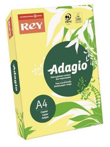 REY Adagio színes másolópapír, neon banán, A4, 80 g, 500 lap/csomag (code
15)