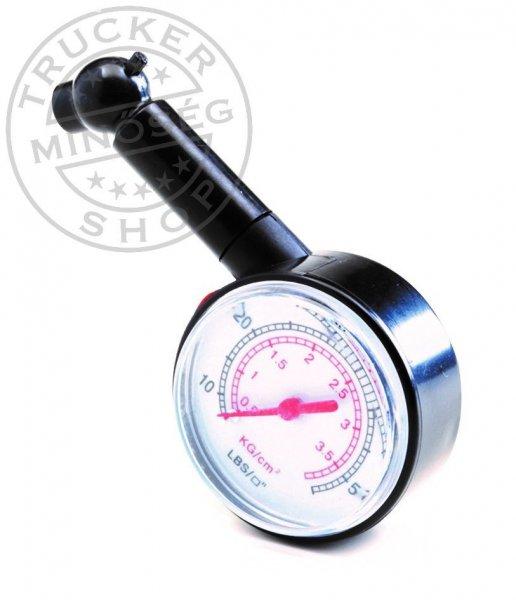 Keréknyomás mérő óra mutatós műanyag 3,5 bar