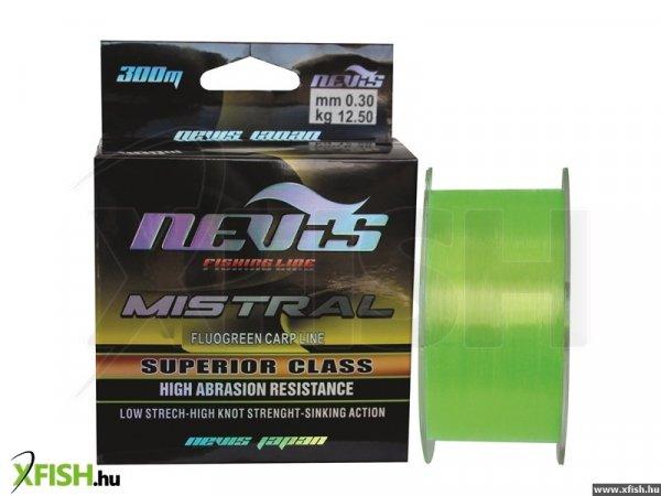 Nevis Mistral Fluo Green Monofil Ponyozó Zsinór 300M 0.30Mm