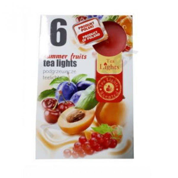 NYÁR GYÜMÖLCSEI teamécses, illatgyertya 6 db-os (SUMMER FRUITS)