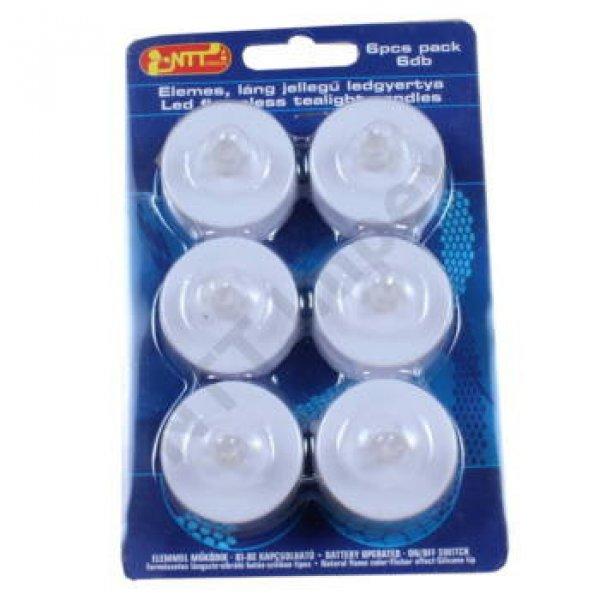 LED Tealight mécses 6db/cs Fehér