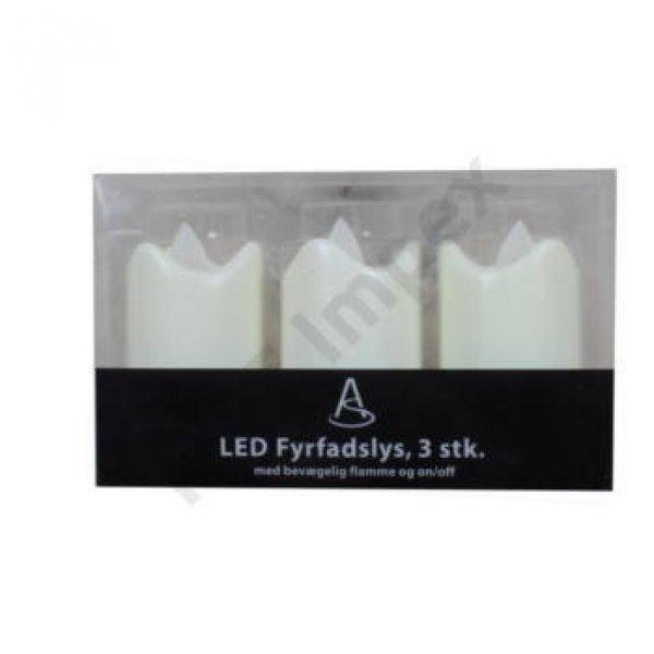 LED ELEMES GYERTYA 3db-os