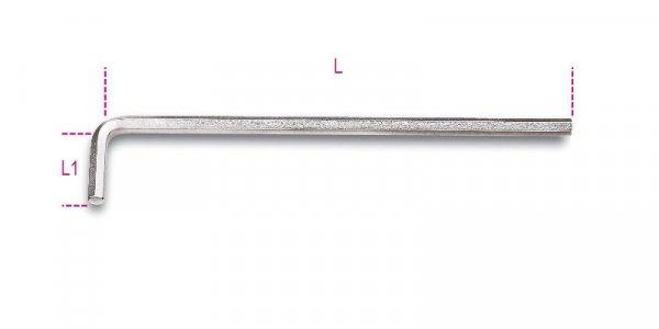 Beta 96LC 4 Hajlított hosszú imbuszkulcs, krómozott