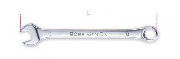 Beta 42INOX/30 csillag-villáskulcs, rozsdamentes acélból