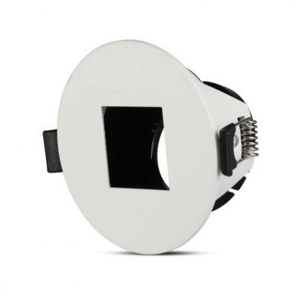 GU10 LED Spot Lámpatest Foglalat Fehér Négyzet Kivágással