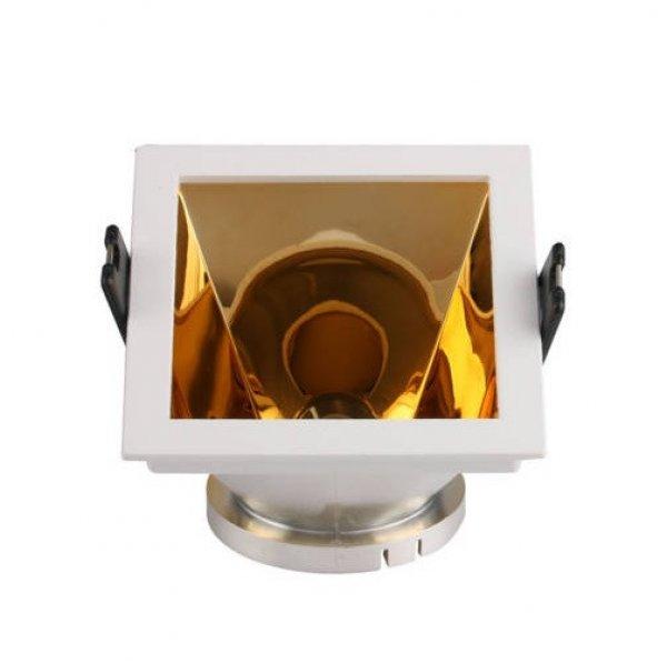 GU10 LED Spot Lámpatest Foglalat Fehér-Arany Design