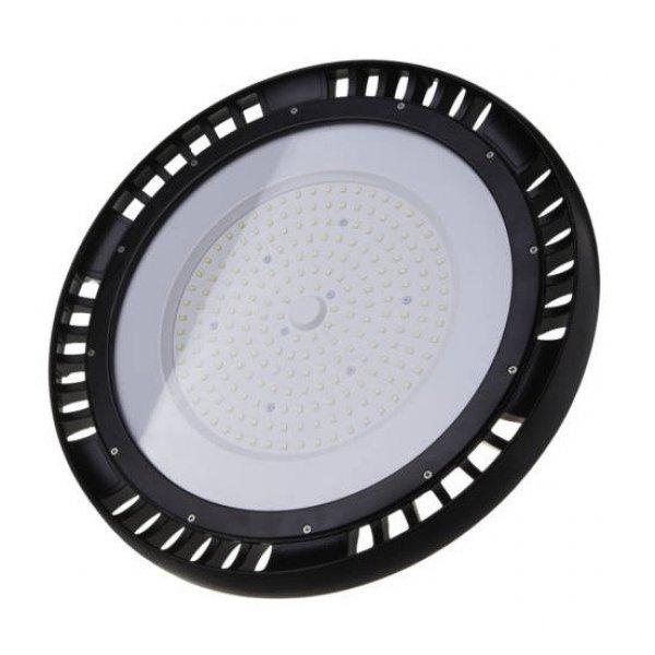Fekete 100W UFO LED Csarnokvilágító Lámpa 90° Természetes Fehér Samsung
Chip