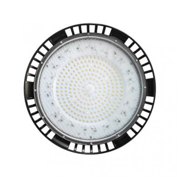 Fekete 200W UFO LED Csarnokvilágító Lámpa 120° Hideg Fehér