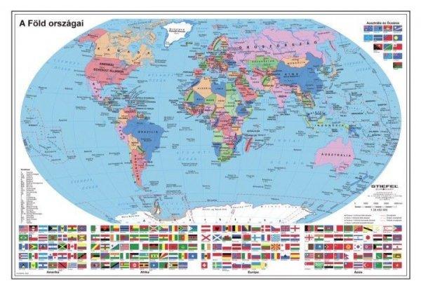 A Föld országai térkép falitérkép (több méretben) - Stiefel