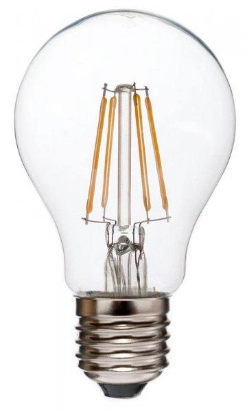 LED Filament körte 6W E27 330° MelegFehér átlátszó búra 2700 K, 600-650
lumen 2 év garancia