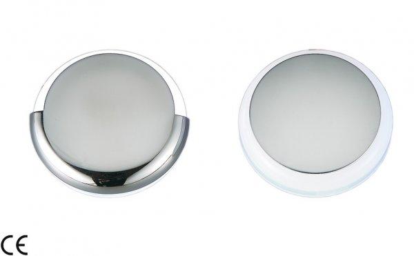 Kabinfény fehér 9 ledes 360 fok ABS/inox 40 mm GFN
