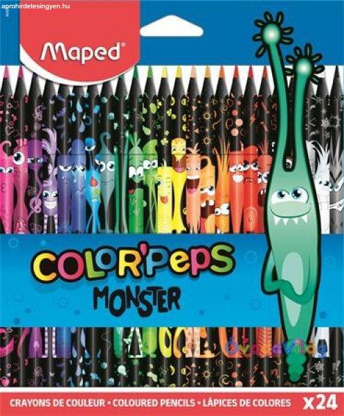 Színes ceruza készlet háromszögletű MAPED "Color'Peps
Monster" 24 különböző szín