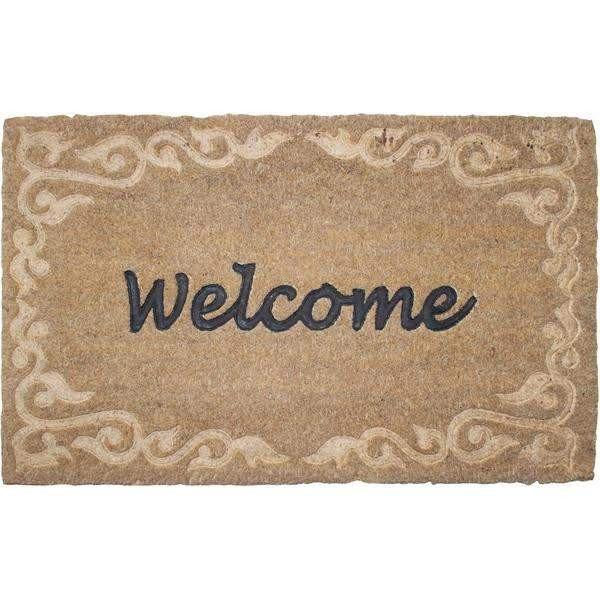 Díszes lábtörlő, welcome felirattal