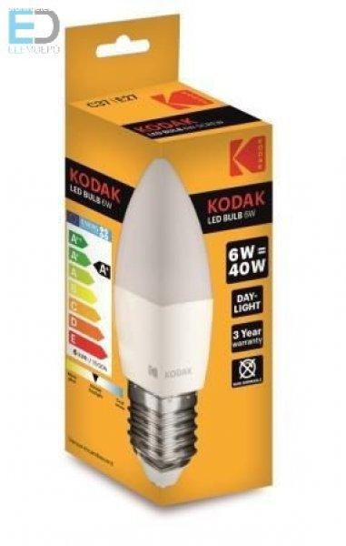 KODAK LED CANDLE C37/E27 6W (40W) 480LM DAY-LIGHT 30416239 energiatakarékos LED
fényforrás