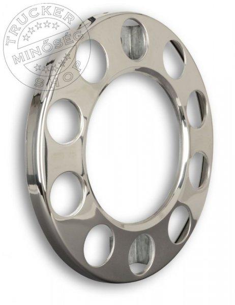 Dísztárcsa karika inox 22,5" lyukas közepű