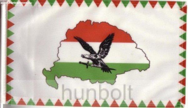 Farkasfogas nemzeti színű Nagy-Magyarországon turulos zászló 90x150 cm