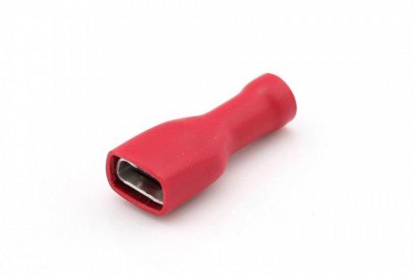 Piros Rádugós Anya 0.5-1.5mm² 6.3x0.8mm
