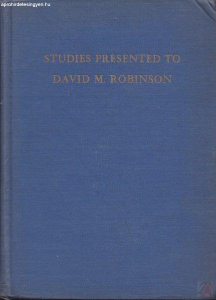 STUDIES PRESENTED TO DAVID MOORE ROBINSON Vol. I