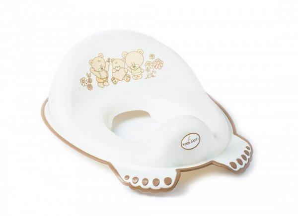 Tega Baby csúszásgátlós WC szűkítő Teddy Bear - white pearl