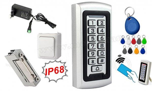 Komplett Kártyás és kódzáras Beléptető szett mágneszárral RFID-208-IP68
EX